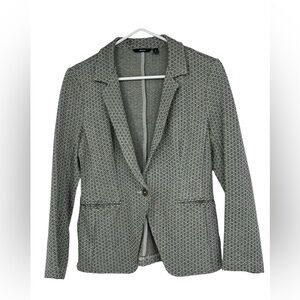 *Betabrand Size Small Black/White Rayon/Nylon/Spandex Unlined Knit Blazer